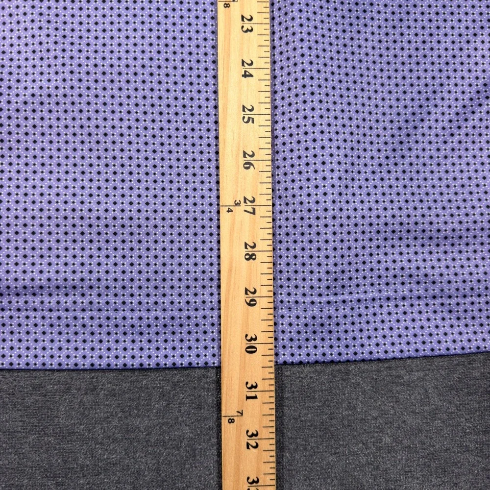 FootJoy Golf Polo Mens Medium Purple Geometric Print Short Sleeve Performance